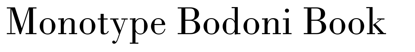 Monotype Bodoni Book